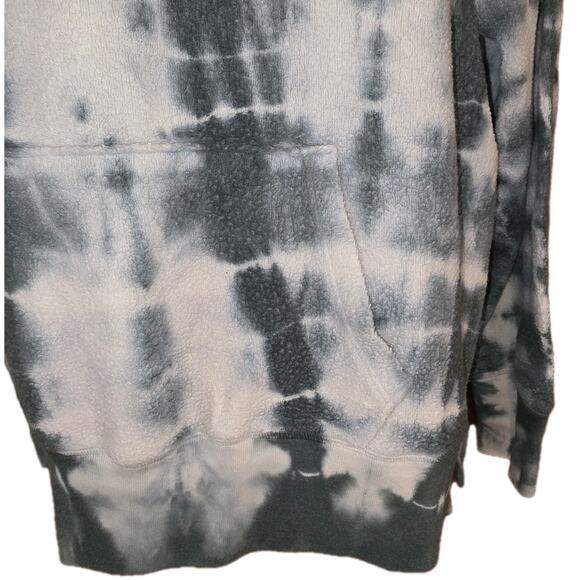 Vintage EUC Pink Oversized Green And White Tie Dye Hoodie Sz S Victoria's... - Picture 3 of 5